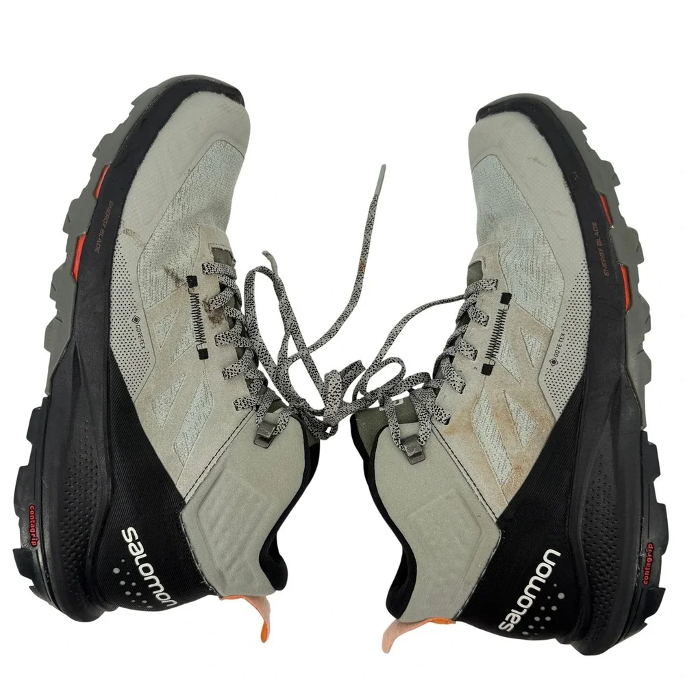 Salomon Outpulse Mid GTX Hiking Boots Shoe Gray Black Men 9.5 Outdoor 415889